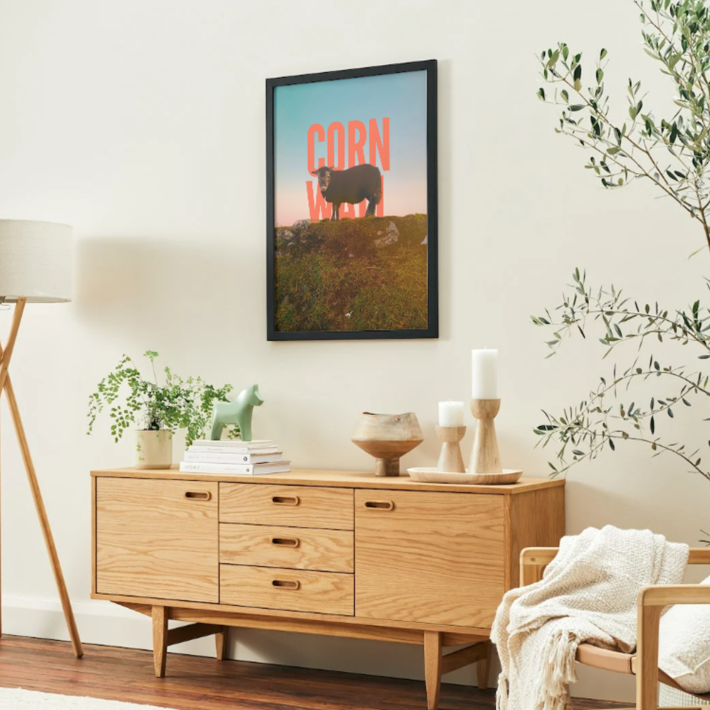 CORNWALL Sheep Poster – Wall Art Print (A1 / A2 / A3 Sizes)