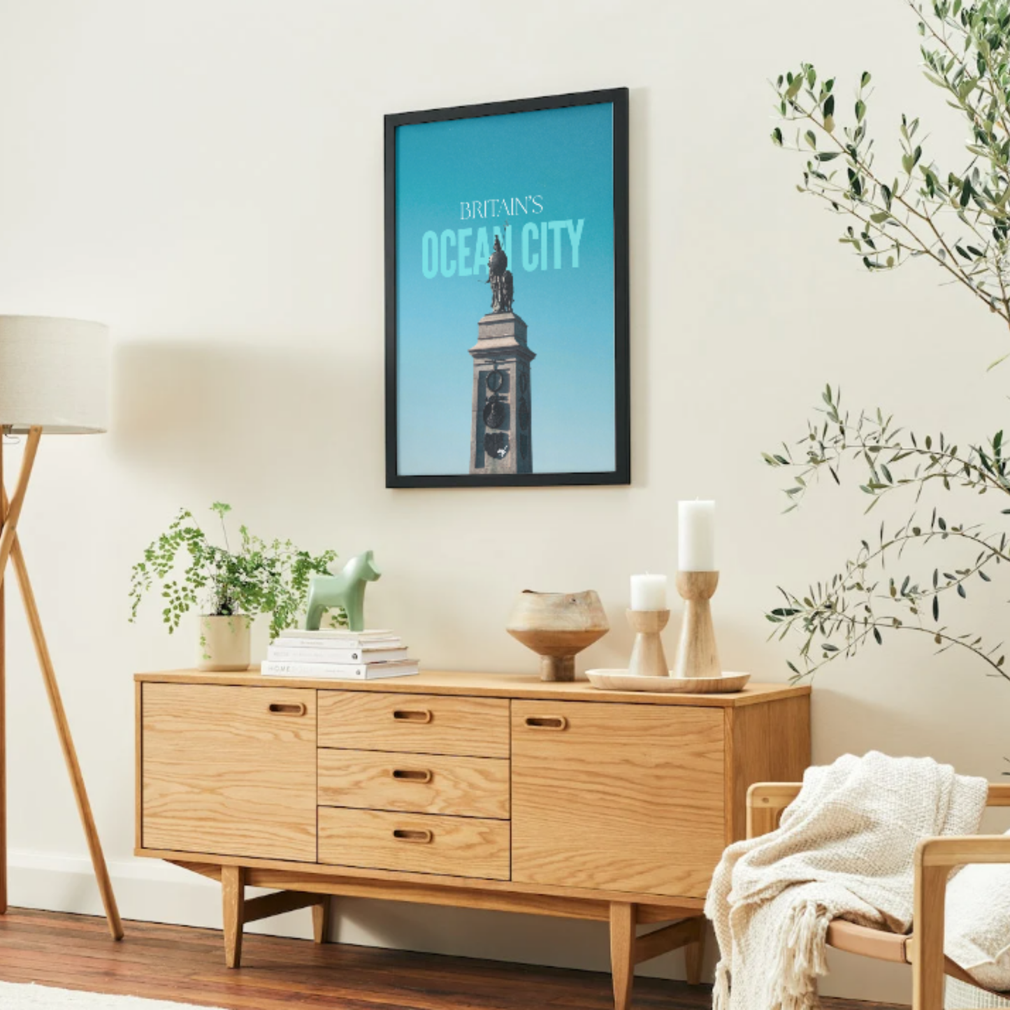 BRITAIN'S OCEAN CITY Poster – Coastal Wall Art Print (A1 / A2 / A3 Sizes)