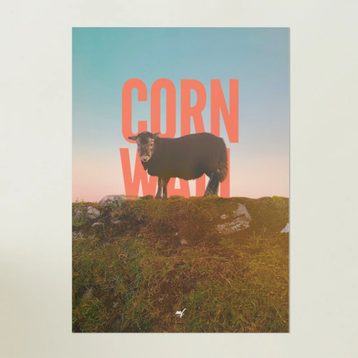 CORNWALL Sheep Poster – Wall Art Print (A1 / A2 / A3 Sizes)